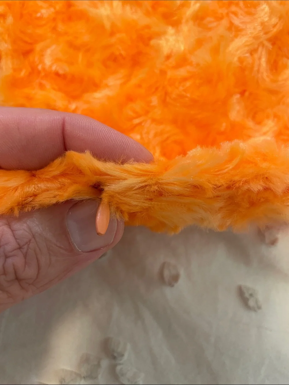 Bright Orange Fuzzy Throw Pillow Covers (Pair)